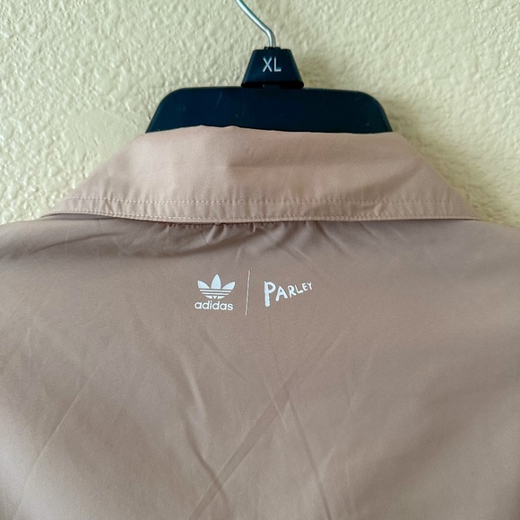 Adidas Men’s Parley Track Tops TT Jacket Beige Size Men's Medium - Picture 4 of 6